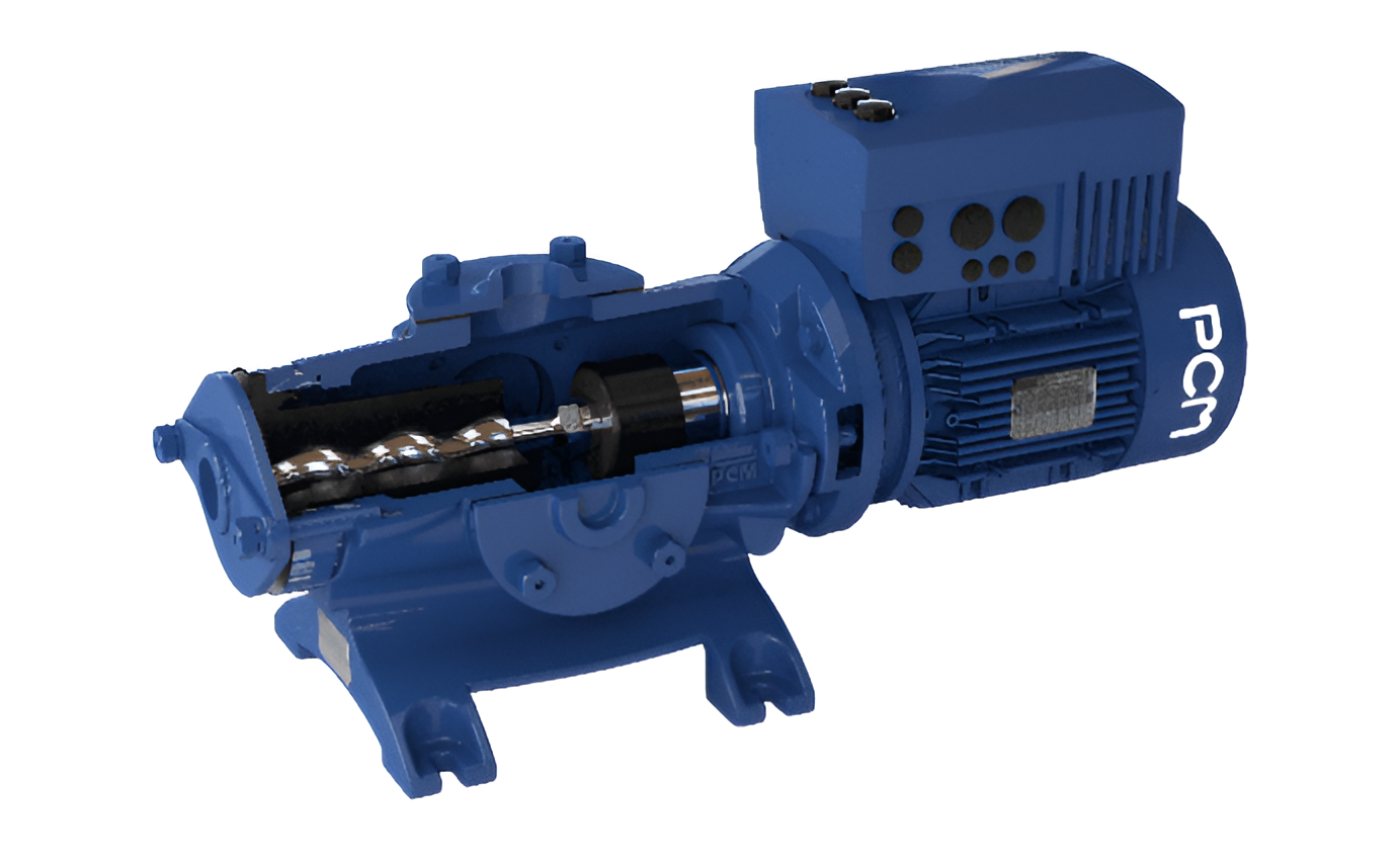 Photo of open PCM EcoMoineau™ MF cast iron progressive cavity pump