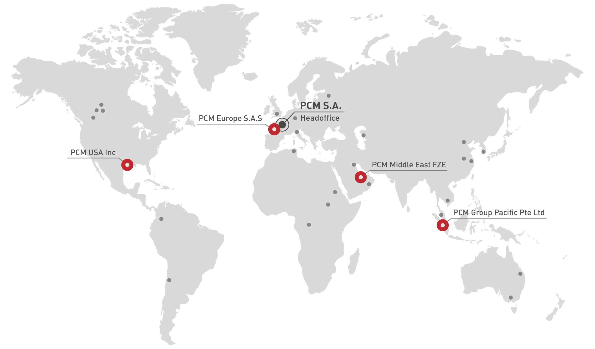 PCM Wordwide map