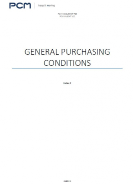 General purchasing conditions - PCM Middle East FZE, PCM Muscat LLC
