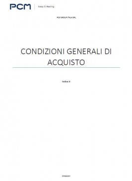  Condizioni Generali Di Acquisto - PCM Italia SRL