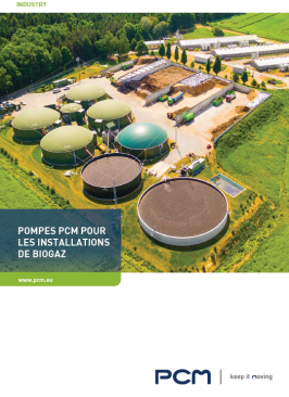 Photo Brochure Pompes PCM pour les installations de Biogaz