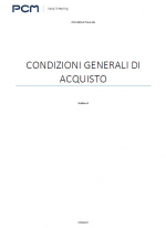  Condizioni Generali Di Acquisto - PCM Italia SRL