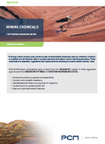 Application sheet mining chemicals