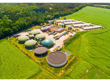 Photo d'installations de méthanisation pour la cogénération ou l'injection de biogaz