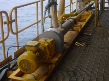 PCM pump for open drain on an offshore platform in Quatar