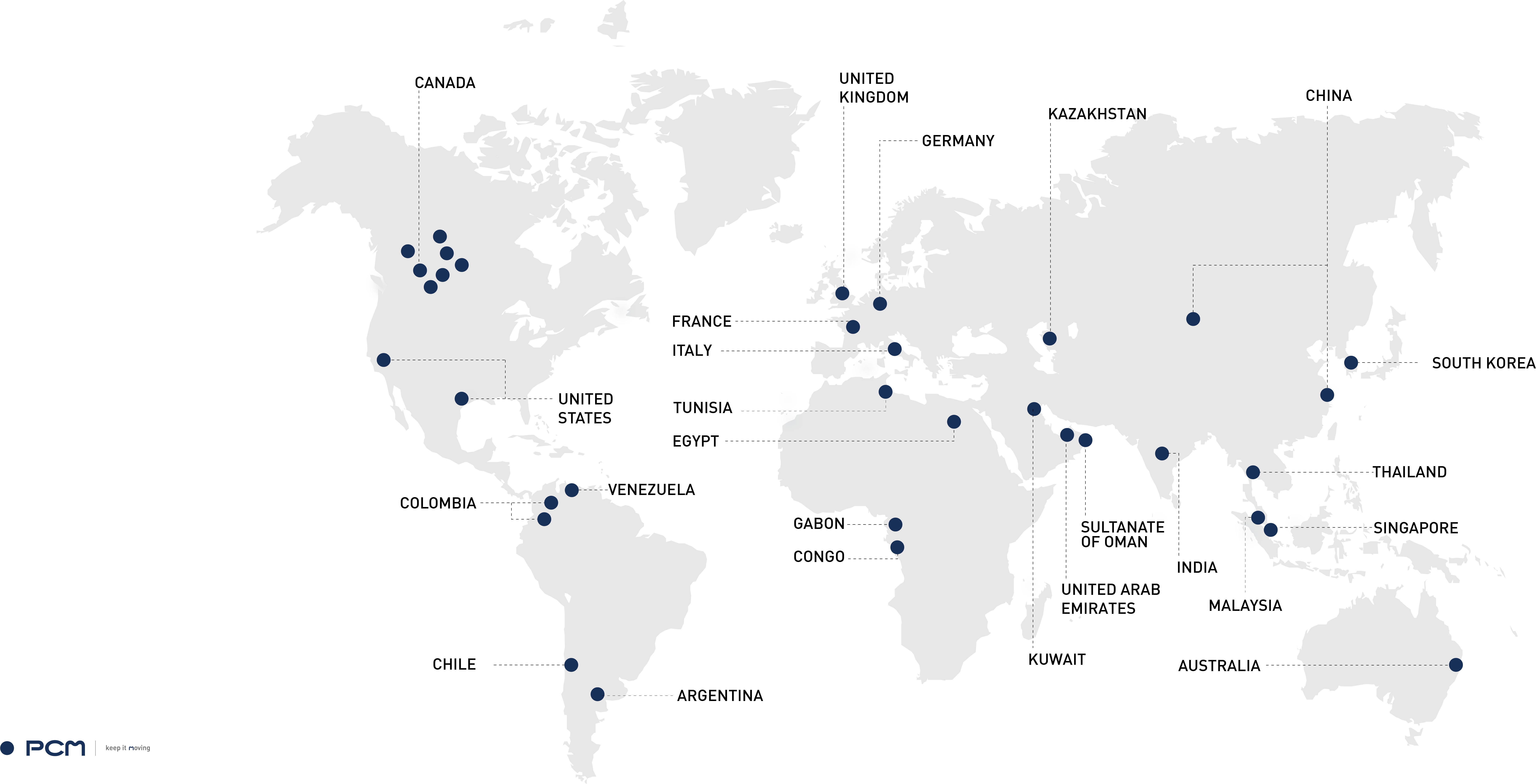 PCM world map premises